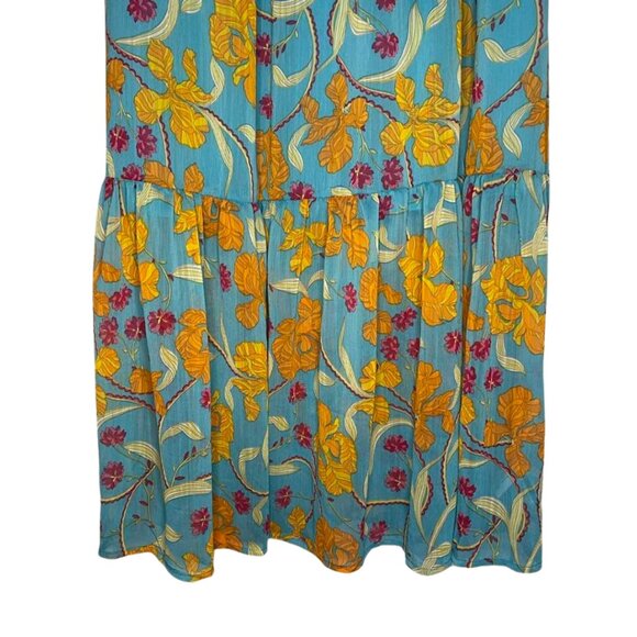 NWT Sofia Vergara 2-Way Off Shoulder Midi Dress Caneel Bay L Smocked - Picture 4 of 13